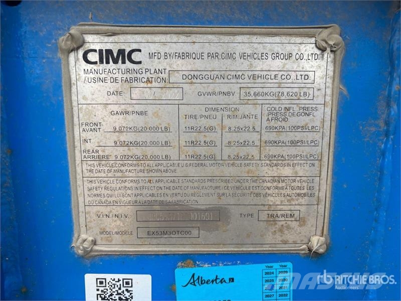 CIMC EX53M3OTC00 Tri/A Extendable Container Trailer Reboques Containerframe