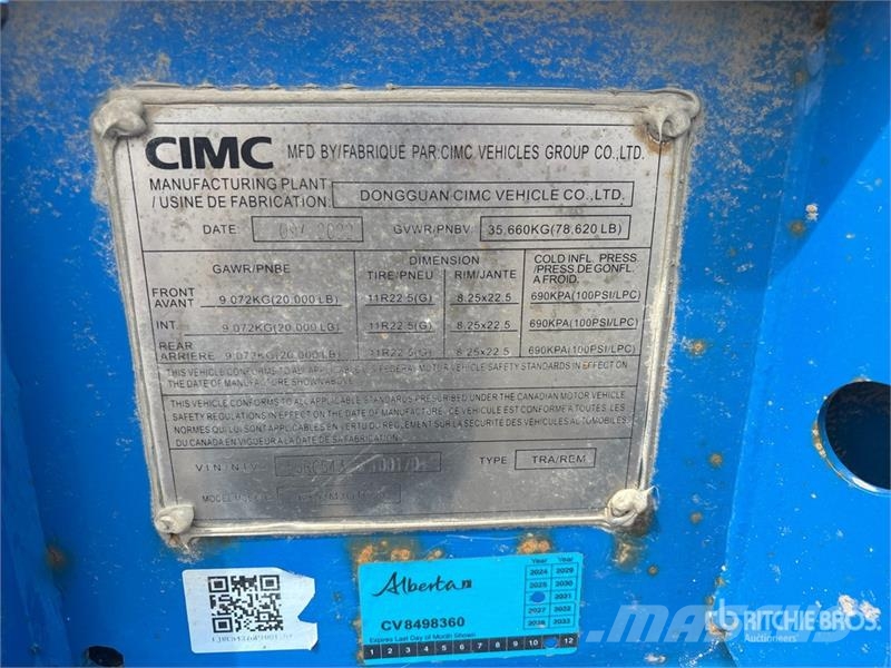 CIMC EX53M3OTC00 Tri/A Extendable Container Trailer Containerframe/Skiploader trailers