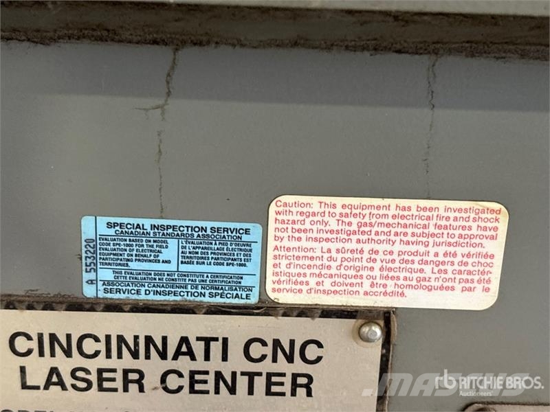  Cincinnati Incorporated CL-707 5X10 Laser Cutting  معدات البناء - غير ذلك