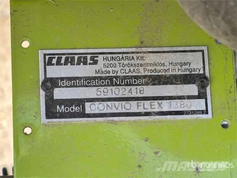 CLAAS Convio 1380 45 ft Flex Draper Combine Header Cabezales de cosechadoras combinadas