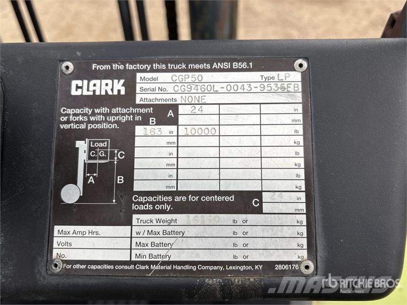 Clark CPG50 10000 lb Cushion Tire Forklift Περονοφόρα ανυψωτικά κλαρκ - άλλα