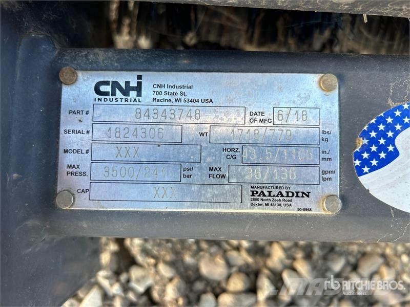 CNH 108 in Q/C Wheel Loader Broom - Fits Case 621G مكونات أخرى