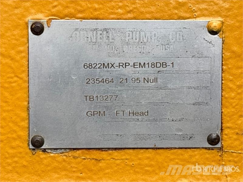 Cornell 6822MX-RP-EM18DB-1 T/A Carrier Trailer-Mounted Wat Veepumbad