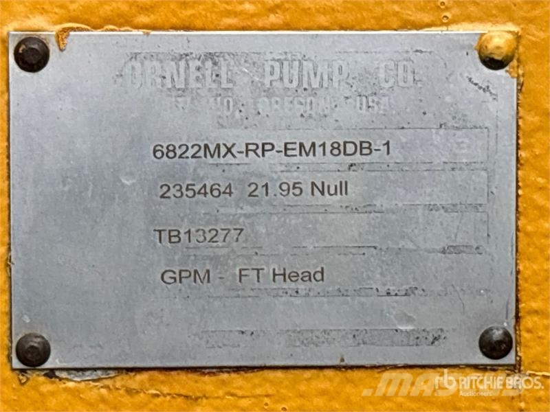 Cornell 6822MX-RP-EM18DB-1 T/A Carrier Trailer-Mounted Wat Veepumbad