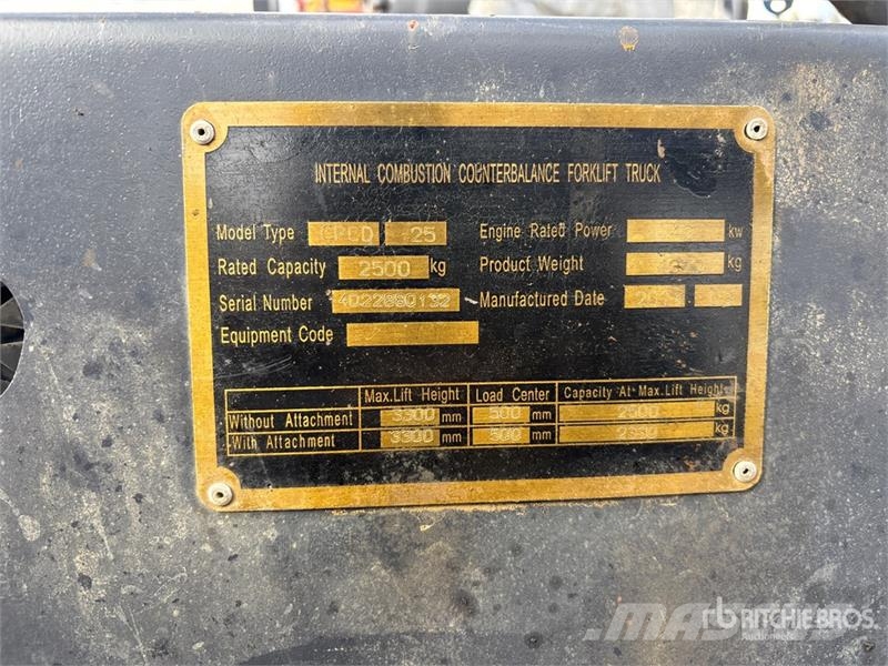CPCD25 2500 kg Forklift Autokrāvēji - citi