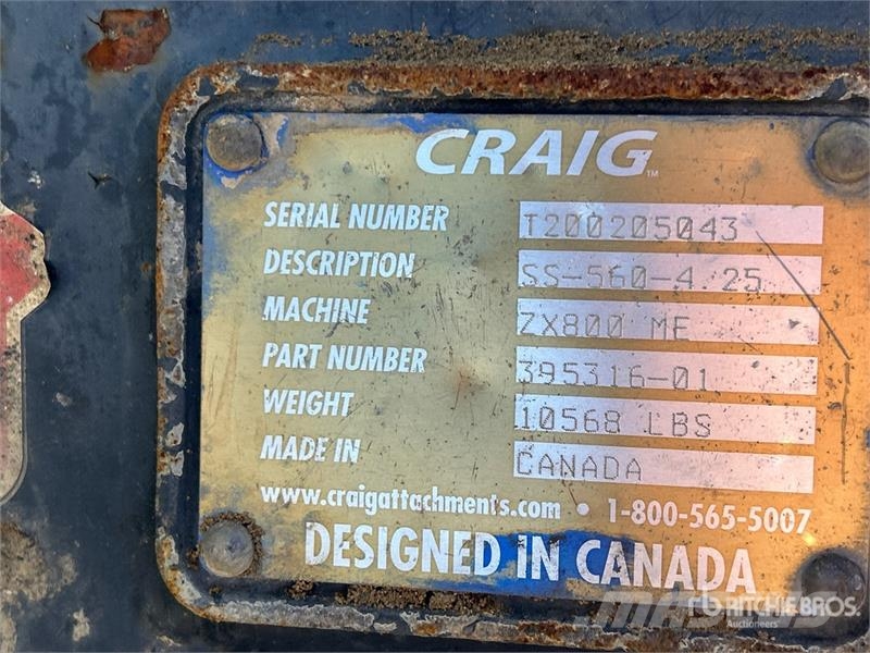 Craig ZX800 ME 56 in Digging Excavator Bucket - Fits Joh Skovle