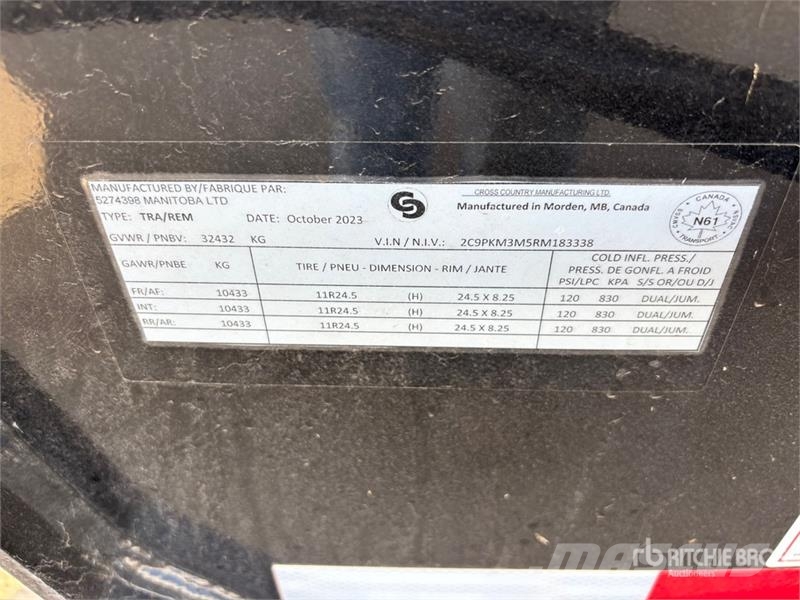 Cross Country 21 ft Tri/A Pup Dump Trailer (Unused Bañera