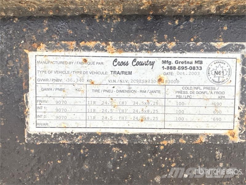  Cross Country 33 ft Tri/A End Dump Trailer Самоскиди