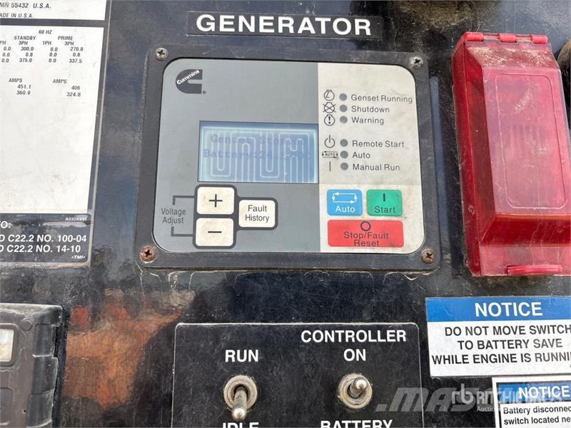 Cummins C300D6R-1514783 300 kW Mobile Generator Set 디젤 발전기