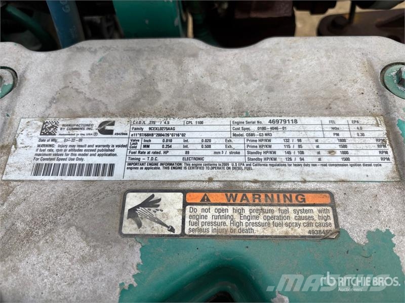 Cummins DSFAD-7573627 60 kW Skid-Mounted Generator Set Diesel Generatoren