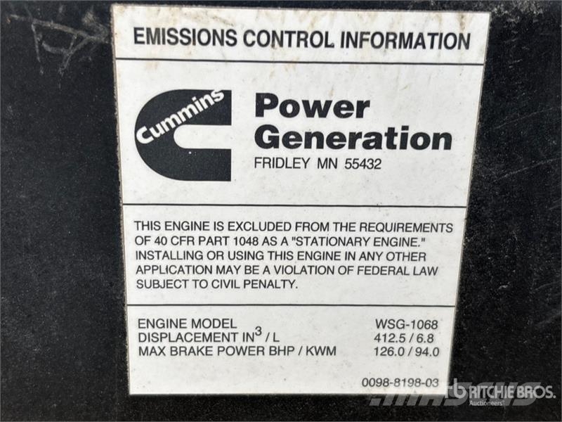 Cummins GGHE-7062328 60 kW Skid-Mounted Generator Set Dīzeļģeneratori
