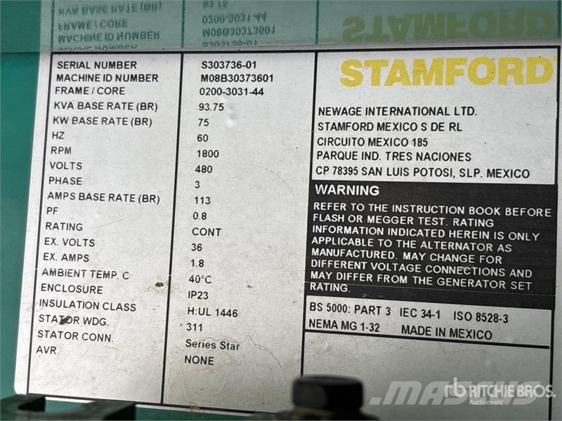 Cummins GGHE-7062328 60 kW Skid-Mounted Generator Set Dīzeļģeneratori