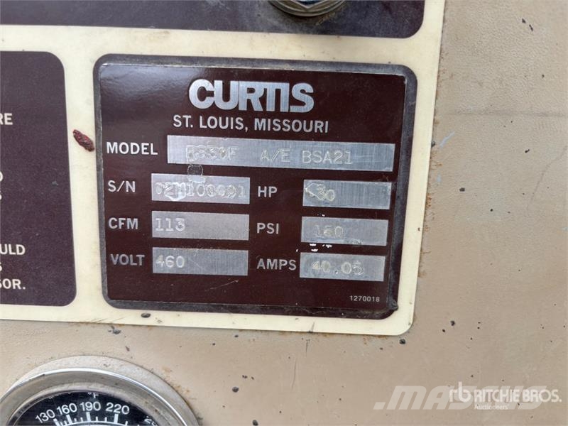 Curtis RS30F 113 cfm Electric Air Compressor Compressors