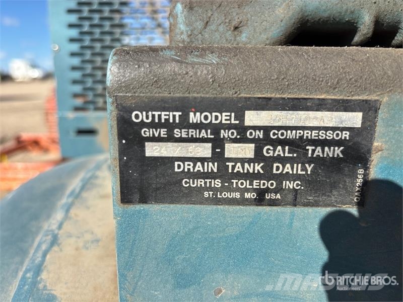 Curtis Skid-Mounted Electric 120 gal Air Compressor Kompressoren