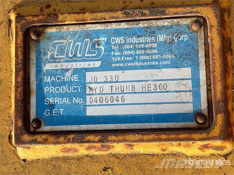 CWS Excavator Thumb - Fits John Deere 330 دلاء
