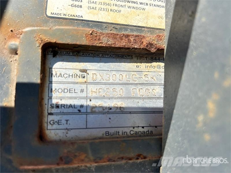 DaeQuip HE250 HE250FOGS ATT SER Cab Screen مكونات أخرى