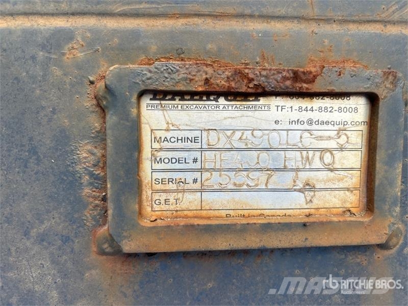 DaeQuip HE400 23.5 in Excavator Coupler 快速连接器