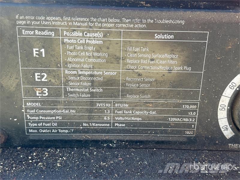 Dayton 3VE51D 170000 BTU Space Heater Kühl- und Heizsysteme