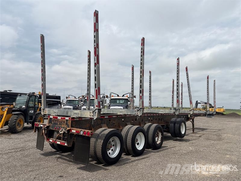 Deloupe 50 ft Quad/A Hayrack Log Trailer مقطورات أشجار