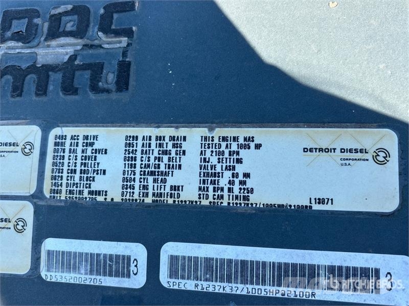Detroit MTU 12V-2000 Engine Moteur