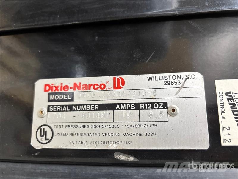 Dixie-Narco DNCB Vending Machine Andre komponenter