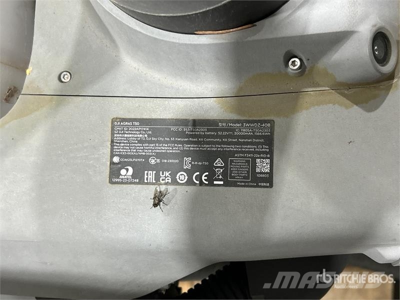 DJI Agras 3WWDZA40B Sprayer Drone Andre komponenter