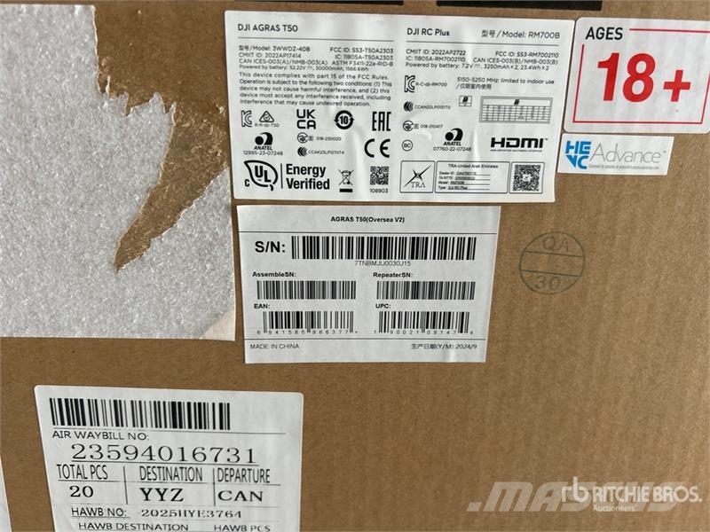 DJI Agras T50 Spray Drone (Unused) Drugi deli