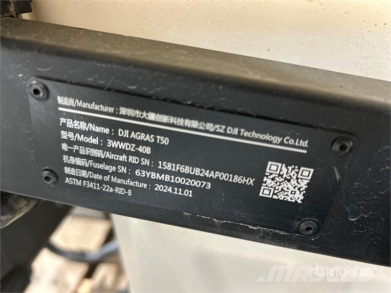 DJI Agras T50 Sprayer Drone Andre komponenter