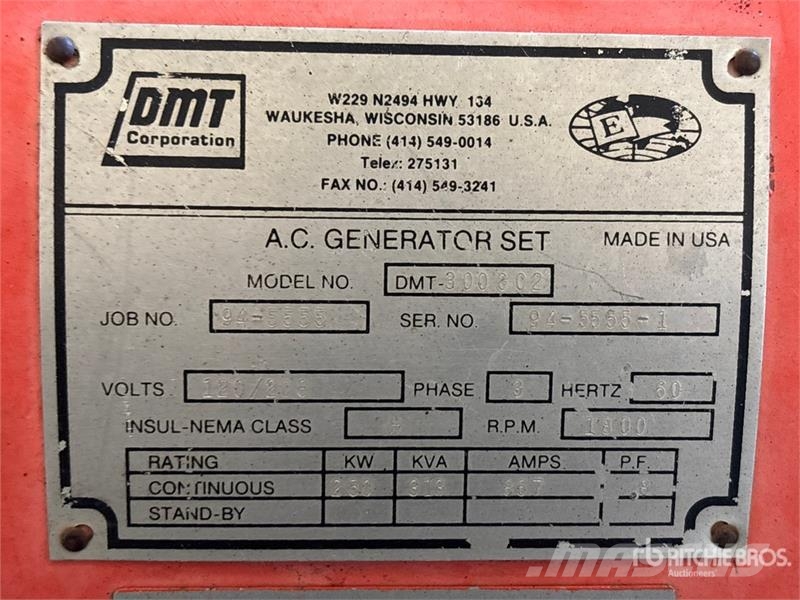 DMT 300GC2 250 kW Containerized Container and insi Générateurs diesel
