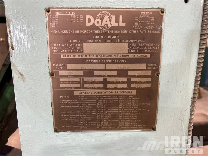 Doall ML Band Saw Utilaje construcții - Altele