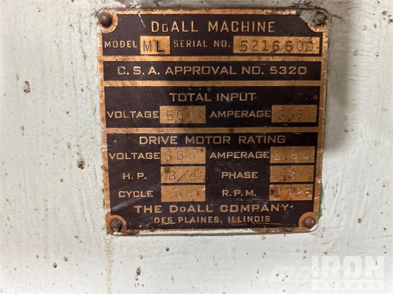 Doall ML Band Saw Utilaje construcții - Altele