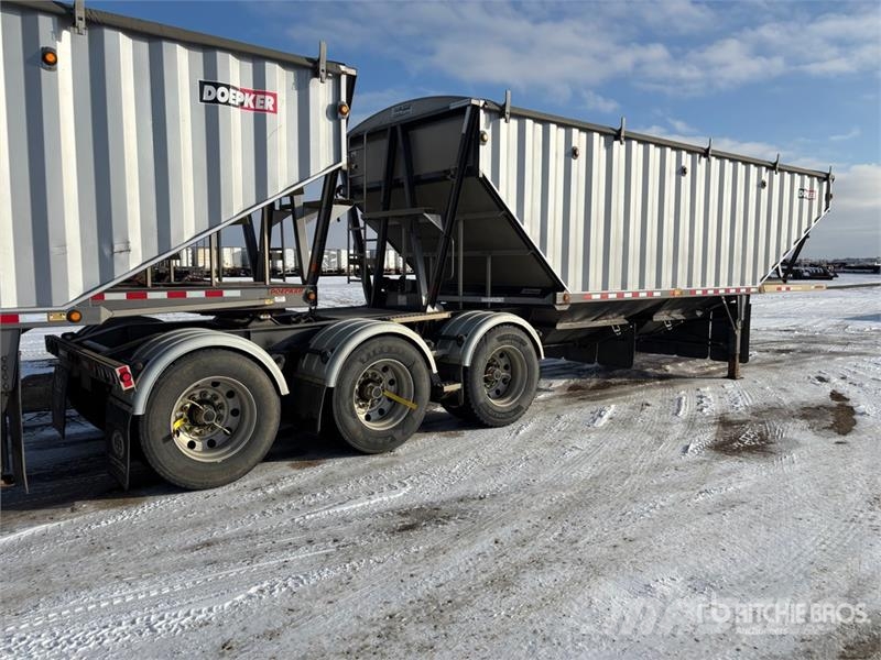Doepker 28 ft Super B-Train Lead Belly Grain Trailer مقطورة حبوب