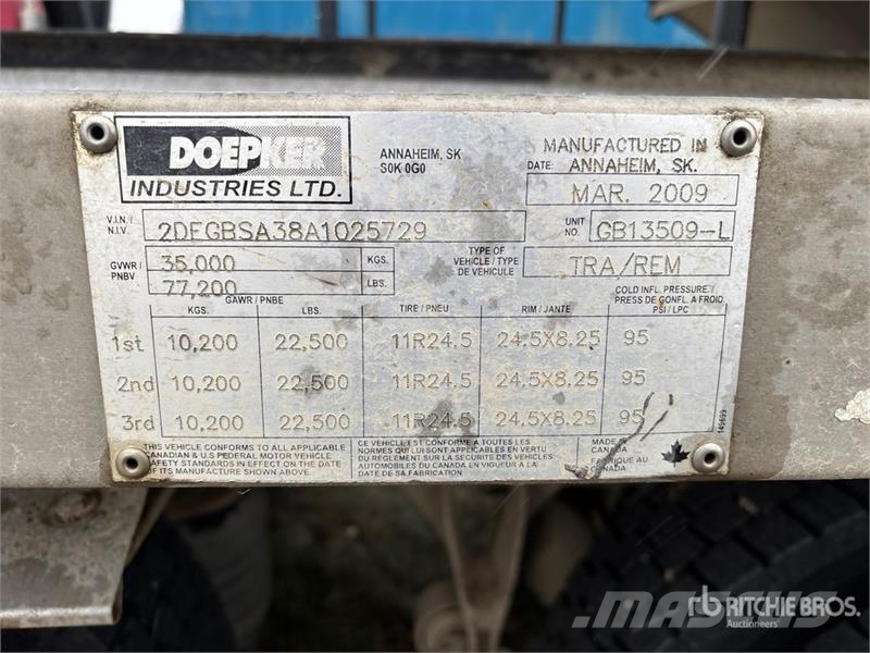 Doepker 28 ft Tri/A Super B-Train Lead Grain Trailer Carri per la granella