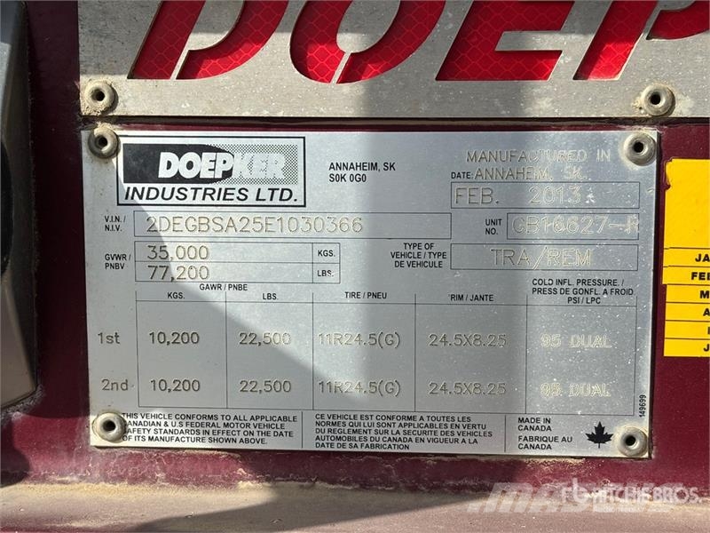 Doepker 30 ft T/A Super B-Train Pup Grain Trailer Prikolice za zrno
