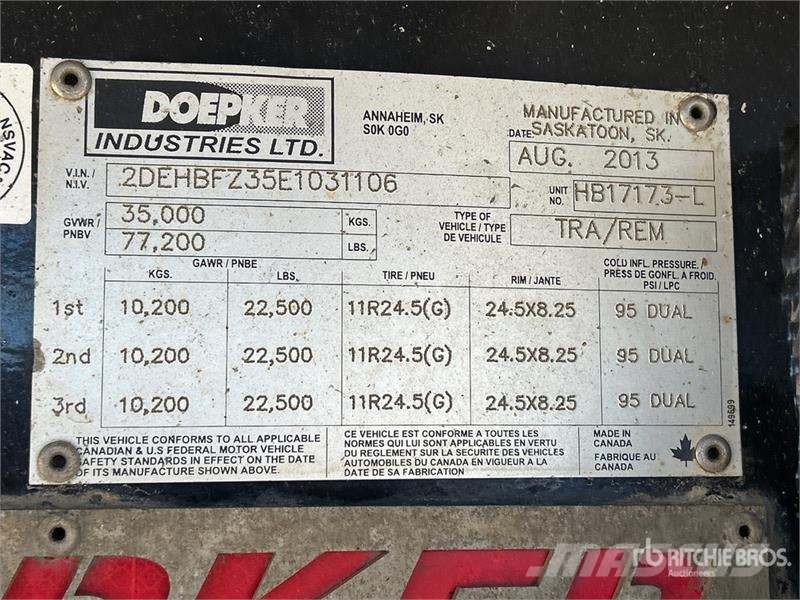 Doepker 32 ft Super B-Train Lead Flatbed Trailer Lavaperävaunut
