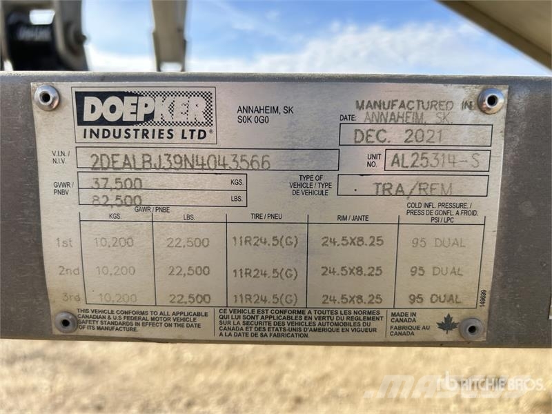 Doepker Legacy 46 ft Tri/A Grain Trailer مقطورة حبوب