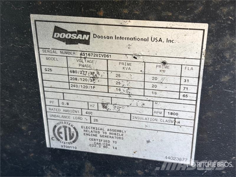 Doosan G25 Dizel generatori