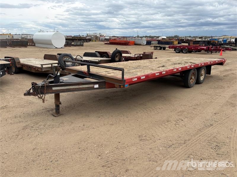  Double A 24 ft T/A Flatbed Trailer Planhengere