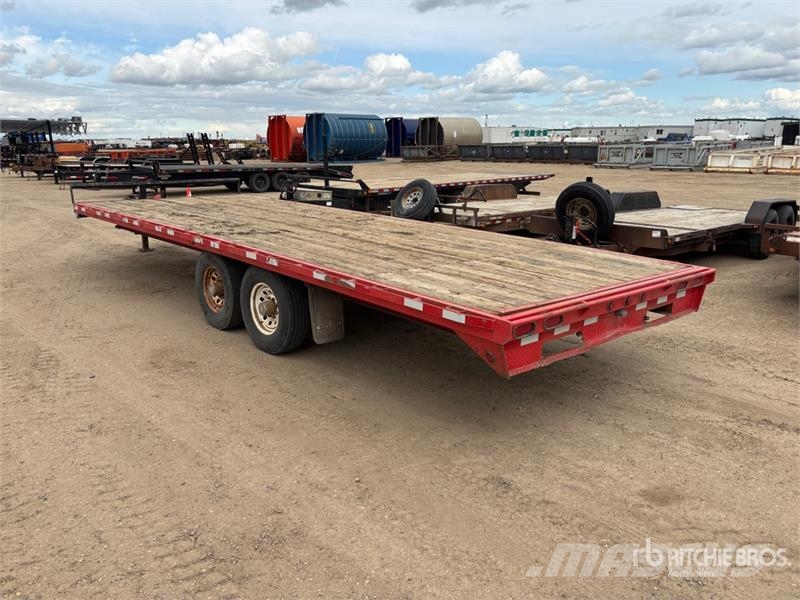  Double A 24 ft T/A Flatbed Trailer Planhengere