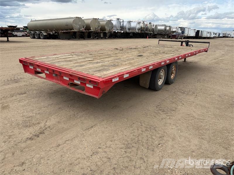  Double A 24 ft T/A Flatbed Trailer Planhengere