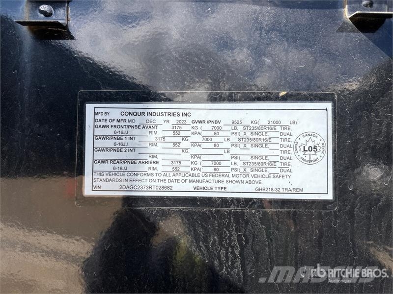 Double A GHB218-32 32 ft Tri/A Gooseneck Equipment Vehicle transport trailers