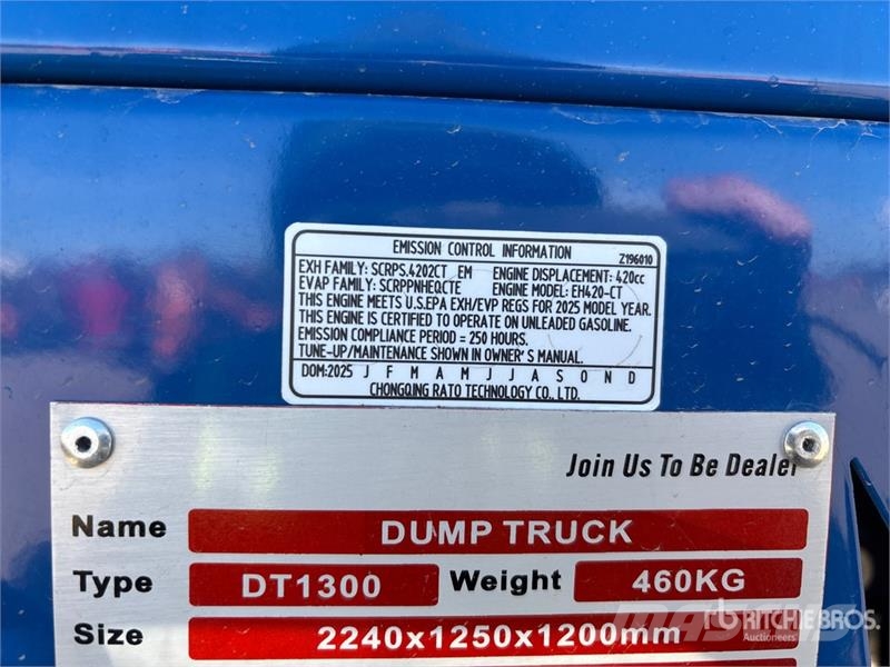 DT1300-RED Stand-On 6-Wheel Dumper (Unused) サイト ダンプ