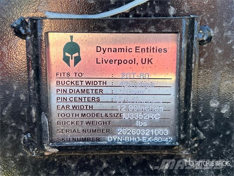 Dynamic Entities 120CL 42 in Excavator Bucket - Fits 65mm Skovle
