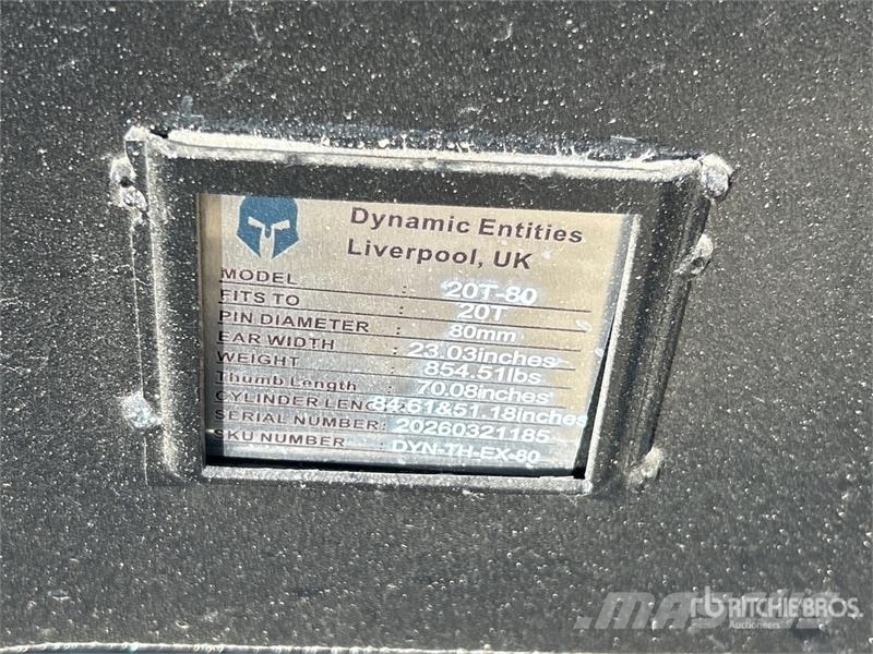 Dynamic Entities 200CL 22 in Excavator Thumb - Fits 80mm C Skovle