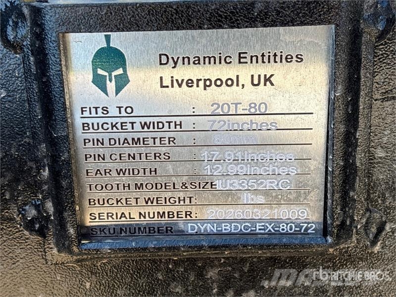 Dynamic Entities 200CL 72 in Cleanup Excavator Bucket - Fi Skovle
