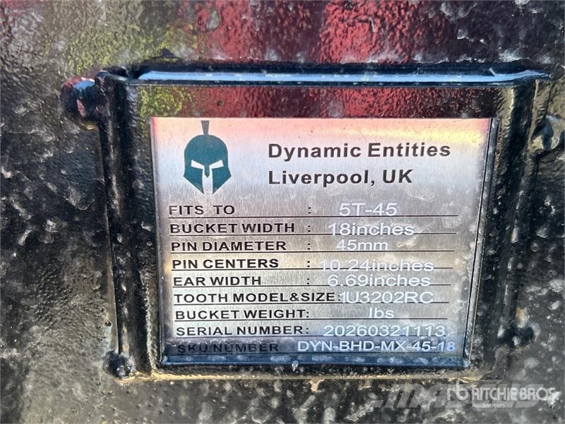 Dynamic Entities 50CL 18 in Excavator Bucket - Fits 45mm C Skovle