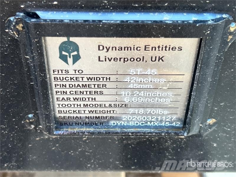 Dynamic Entities 50CL 42 in Excavator Bucket - Fits 45mm C Skovle