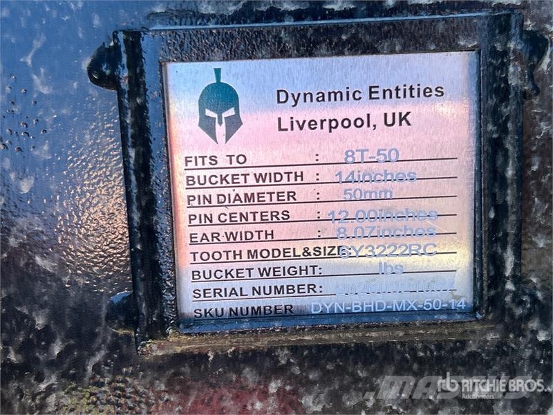 Dynamic Entities 80CL 14 in Excavator Bucket - Fits 50mm C Skovle