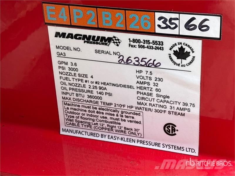 Easy-Kleen Magnum 3600 Pressure Washer (Unused) Máquinas ligeiras de lavagem a pressão
