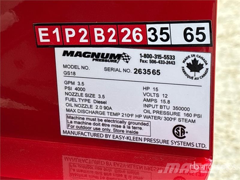 Easy-Kleen Magnum Gold Pressure Washer (Unused) Máquinas ligeiras de lavagem a pressão